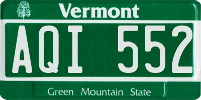 VT license plate AQI552
