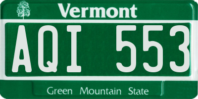 VT license plate AQI553