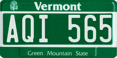 VT license plate AQI565