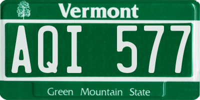 VT license plate AQI577