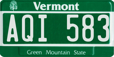 VT license plate AQI583