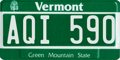 VT license plate AQI590