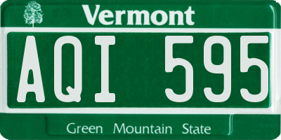 VT license plate AQI595