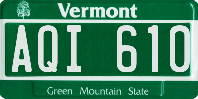 VT license plate AQI610
