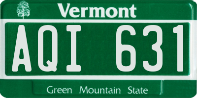 VT license plate AQI631