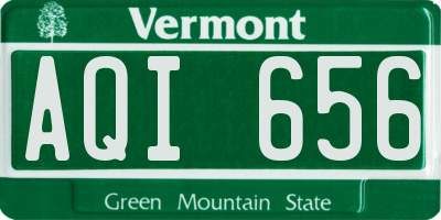 VT license plate AQI656