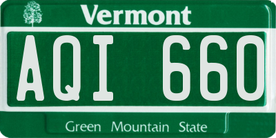 VT license plate AQI660