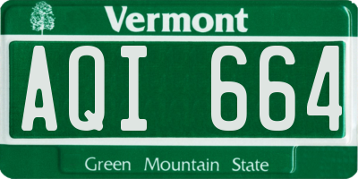 VT license plate AQI664