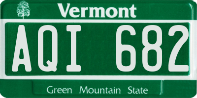 VT license plate AQI682