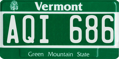 VT license plate AQI686