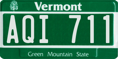 VT license plate AQI711