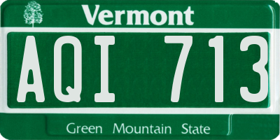 VT license plate AQI713