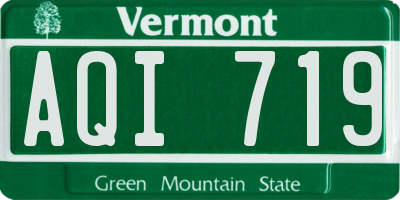 VT license plate AQI719