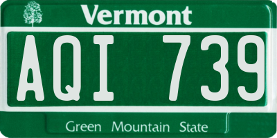 VT license plate AQI739