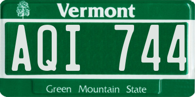 VT license plate AQI744