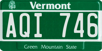 VT license plate AQI746