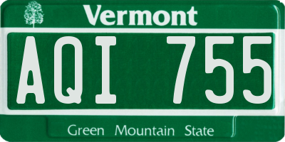 VT license plate AQI755