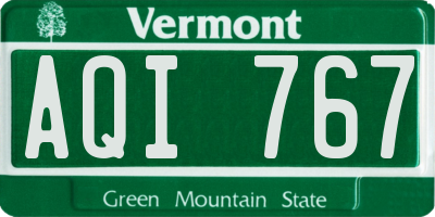 VT license plate AQI767