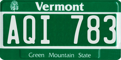 VT license plate AQI783