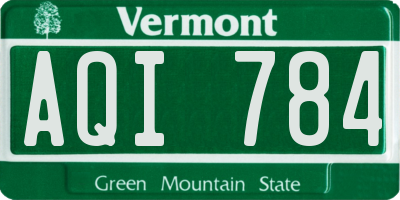 VT license plate AQI784