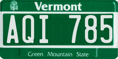 VT license plate AQI785
