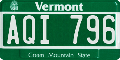 VT license plate AQI796