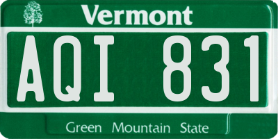 VT license plate AQI831