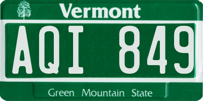 VT license plate AQI849