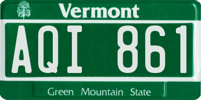 VT license plate AQI861