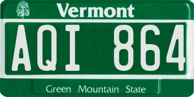 VT license plate AQI864