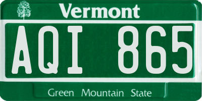 VT license plate AQI865