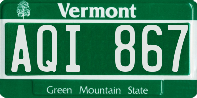VT license plate AQI867