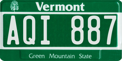 VT license plate AQI887