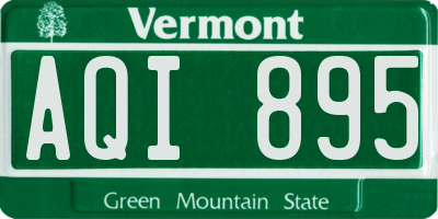 VT license plate AQI895
