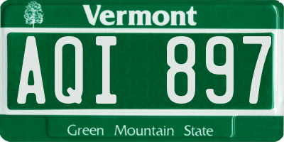 VT license plate AQI897