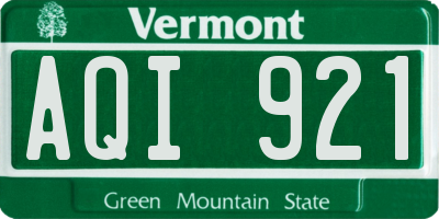 VT license plate AQI921