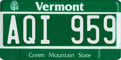VT license plate AQI959
