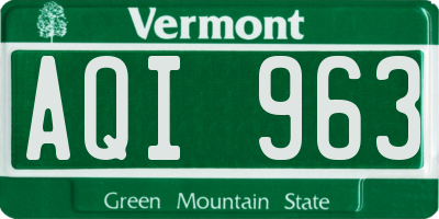 VT license plate AQI963