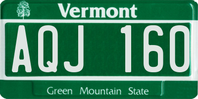VT license plate AQJ160