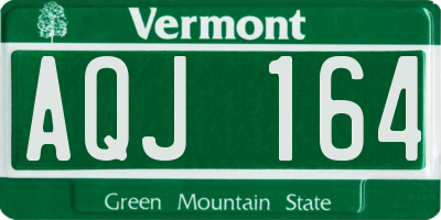 VT license plate AQJ164
