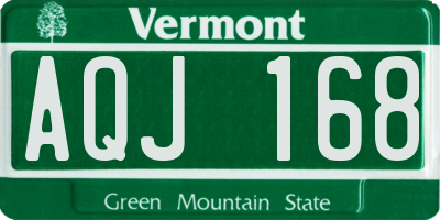 VT license plate AQJ168