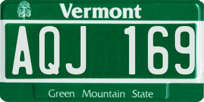 VT license plate AQJ169
