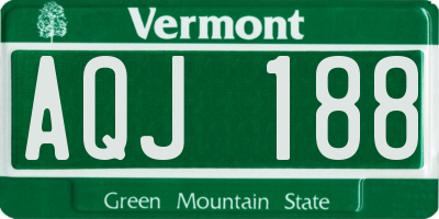 VT license plate AQJ188