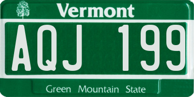 VT license plate AQJ199