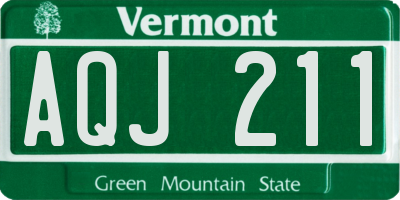 VT license plate AQJ211