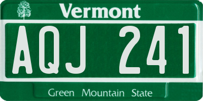 VT license plate AQJ241