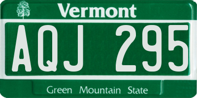 VT license plate AQJ295