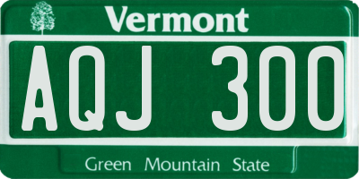 VT license plate AQJ300