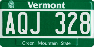 VT license plate AQJ328