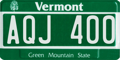 VT license plate AQJ400